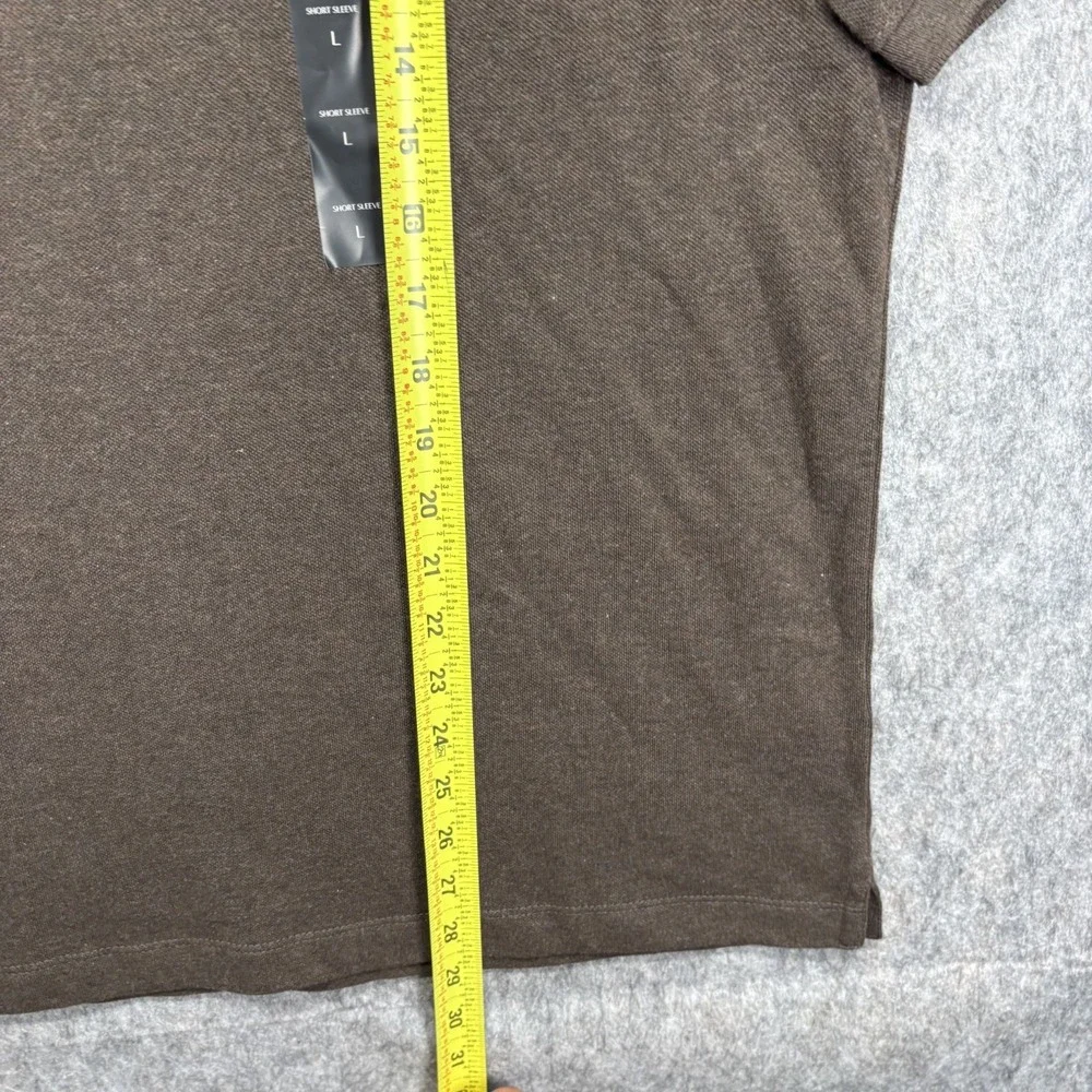 Banana Republic Pique Polo Men's Large Brown Short SLeeve Organic Cotton New